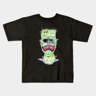 Frankenpunk - Frankenstein's Monster is a Punk Rocker Kids T-Shirt